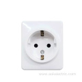 1Gang Schuko Power Outlet With Shutter Surface Mounted